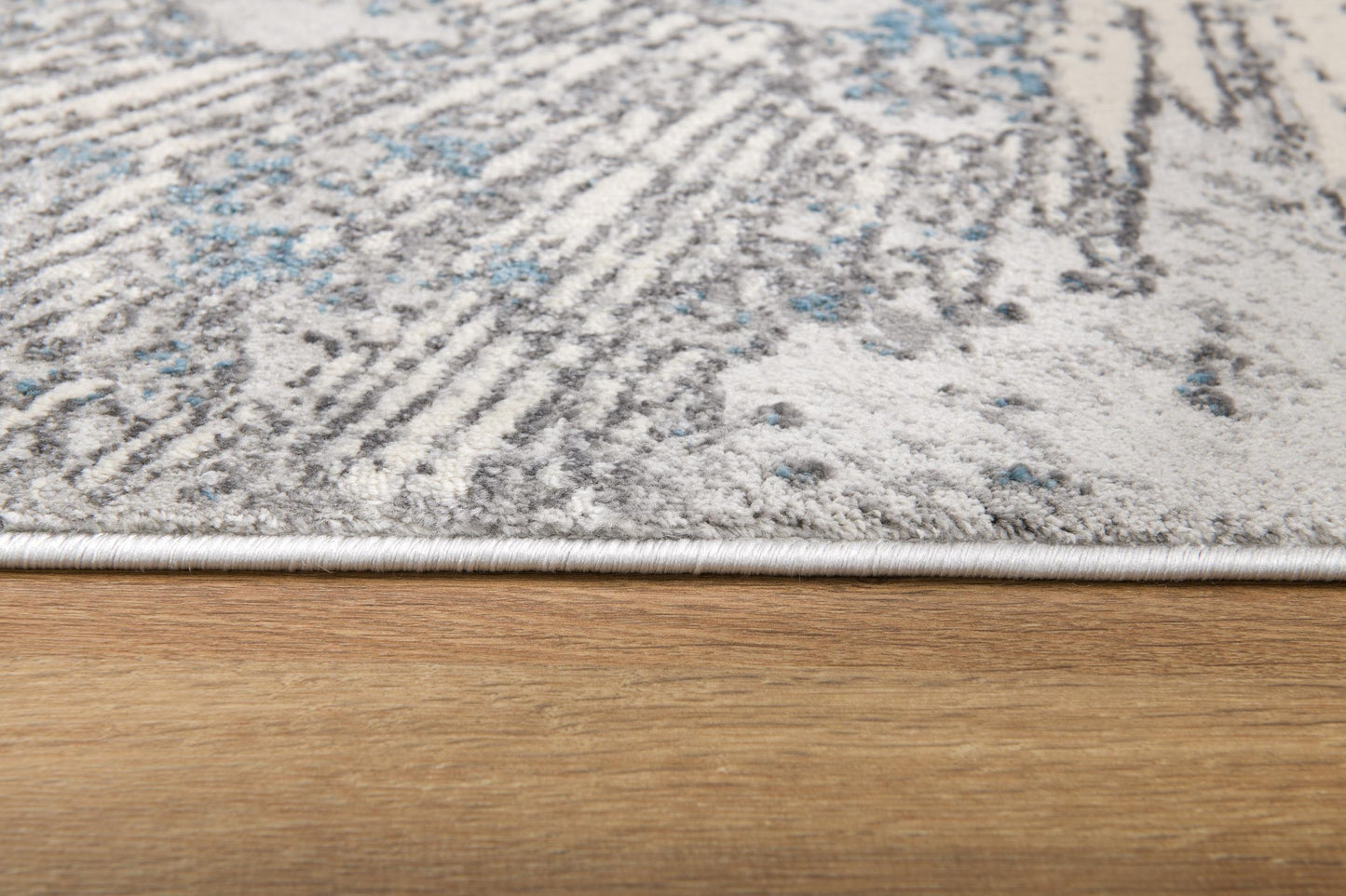 Alfombra azul contemporánea costera de Vogue