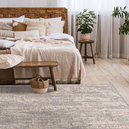 Tapis gris contemporain scandinave Vogue
