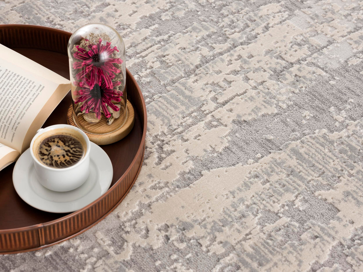 Tapis gris contemporain scandinave Vogue