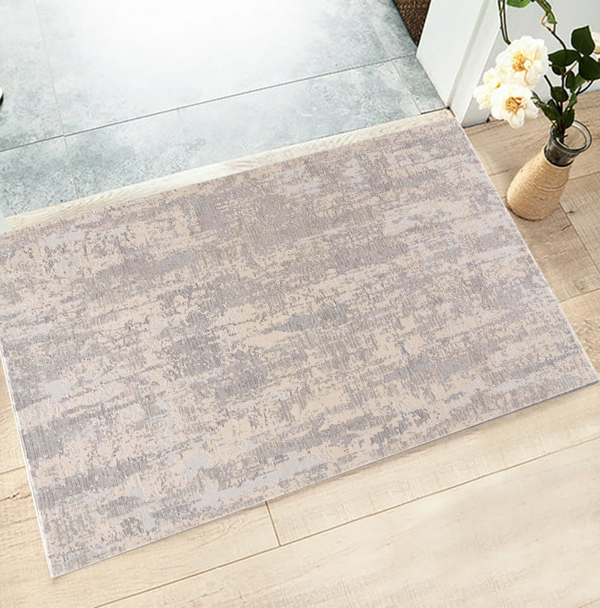 Tapis gris contemporain scandinave Vogue