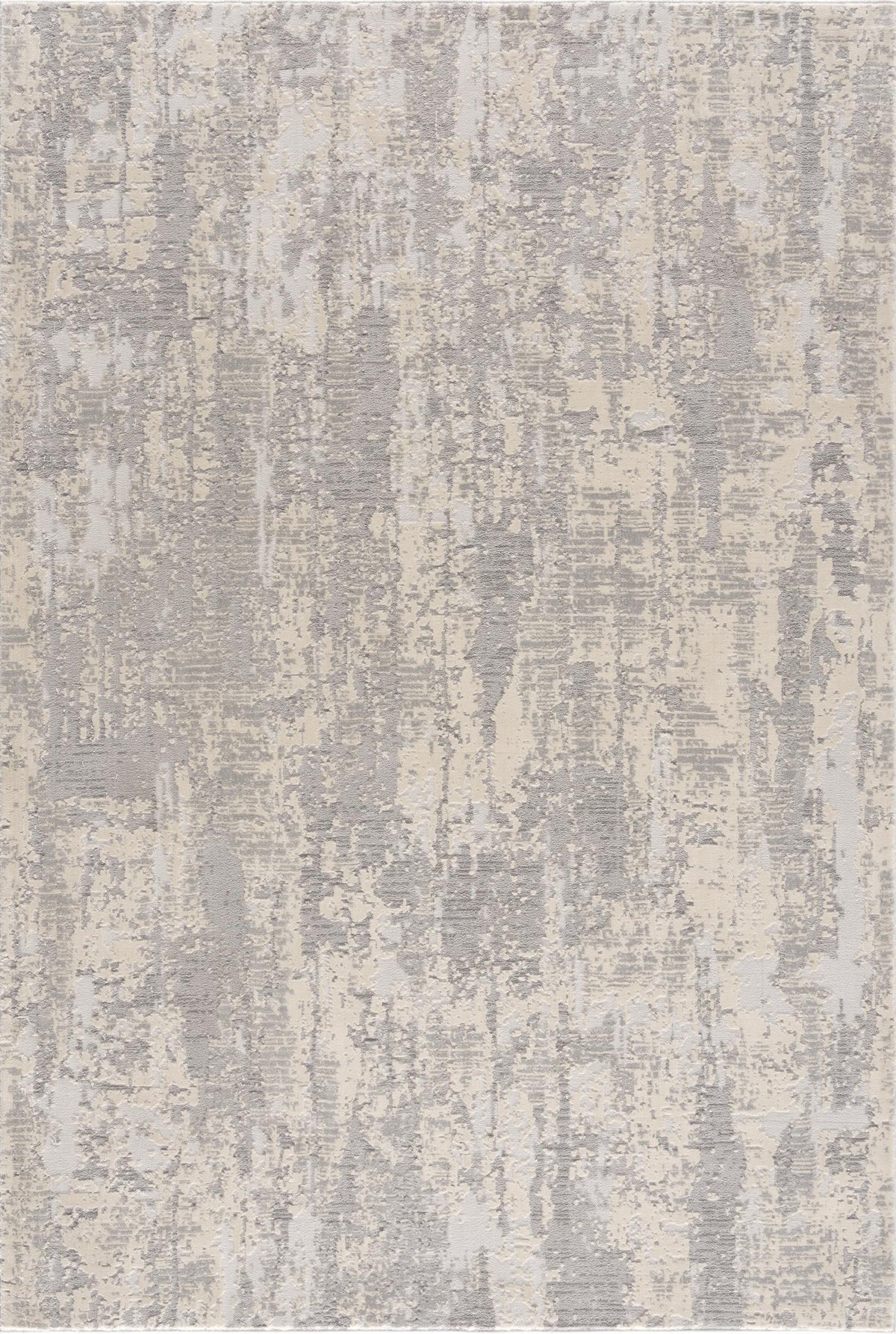 Tranquil Abstract Contemporary Grey and Beige Indoor Rug