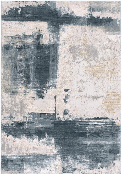 Terano Abstract Contemporary Blue Indoor Rug