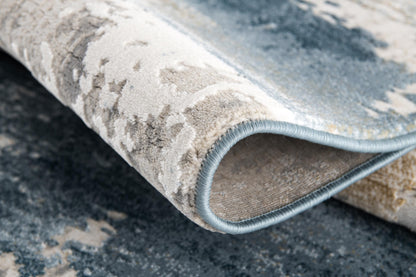 Terano Abstract Contemporary Blue Indoor Rug