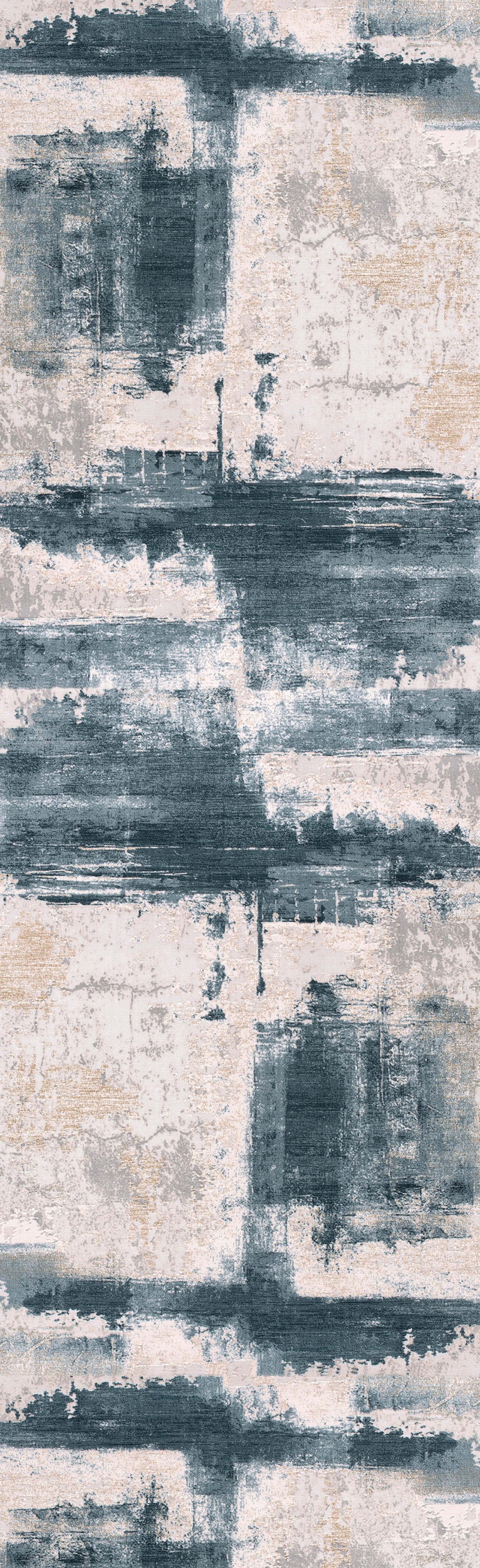 Terano Abstract Contemporary Blue Indoor Rug