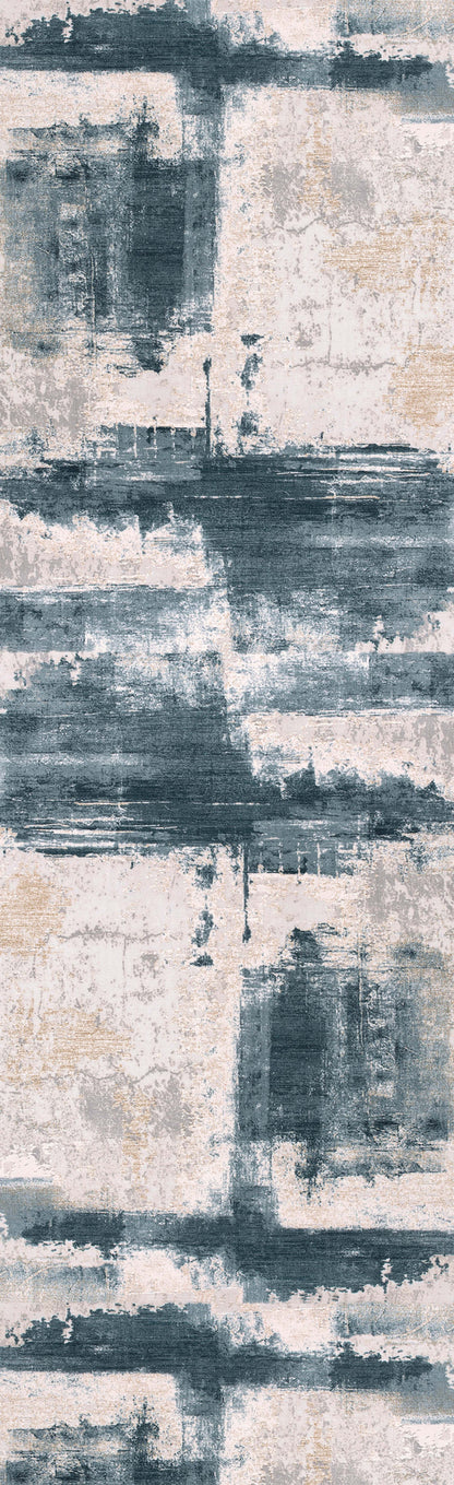 Terano Abstract Contemporary Blue Indoor Rug