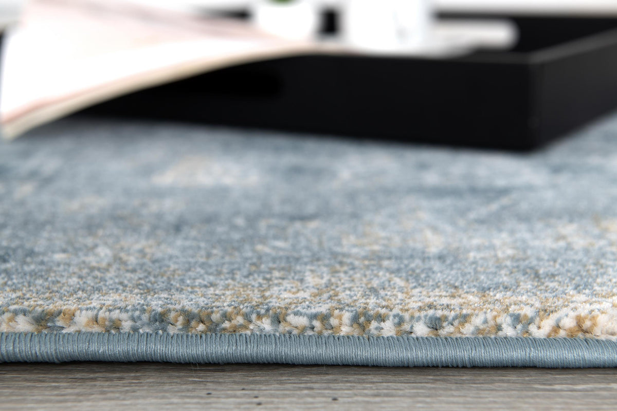 Terano Abstract Contemporary Blue Indoor Rug