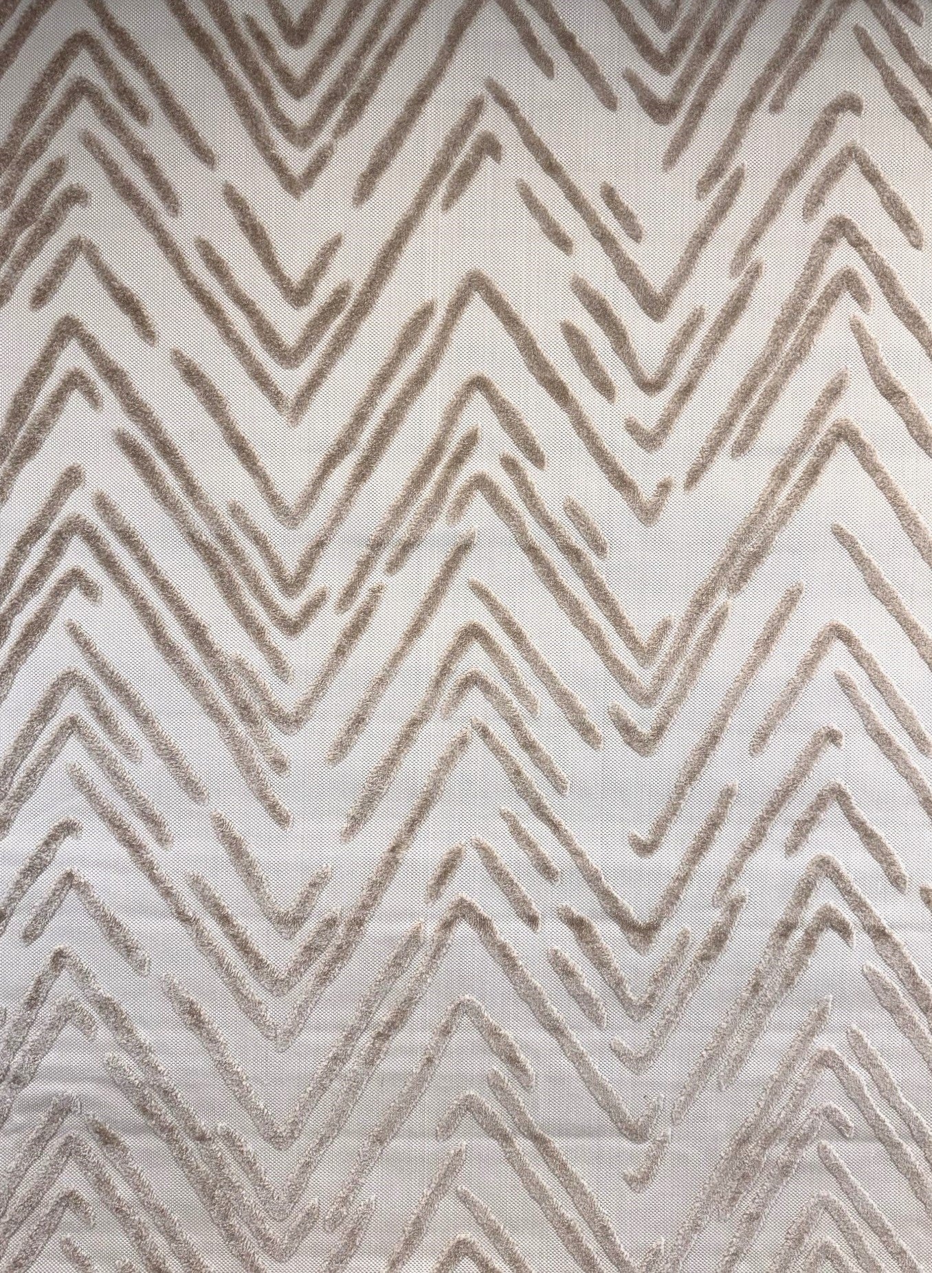 Seren Chevron Contemporary Grey and Beige Indoor Rug