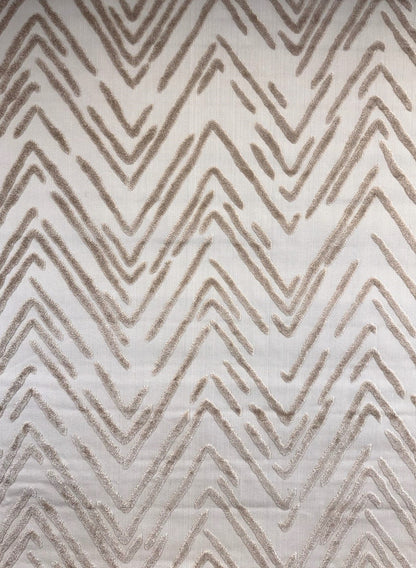 Seren Chevron Contemporary Grey and Beige Indoor Rug