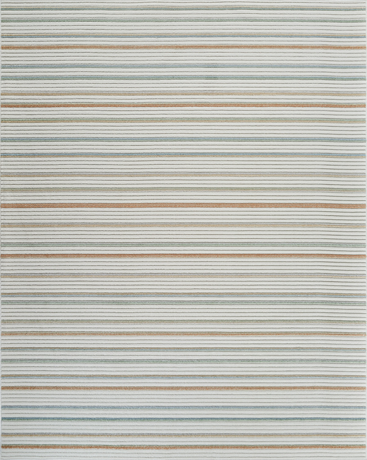 Solena Striped Contemporary Cream and Beige Indoor Rug