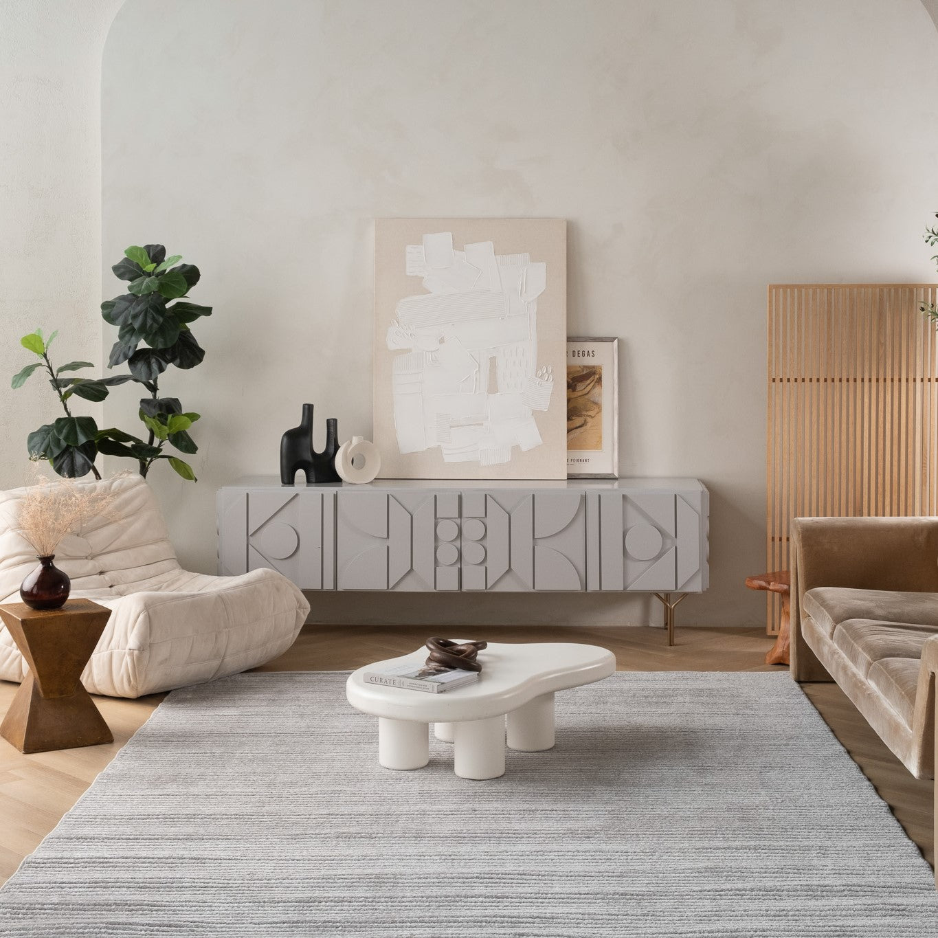 Alfombra  Modern Cream Rug