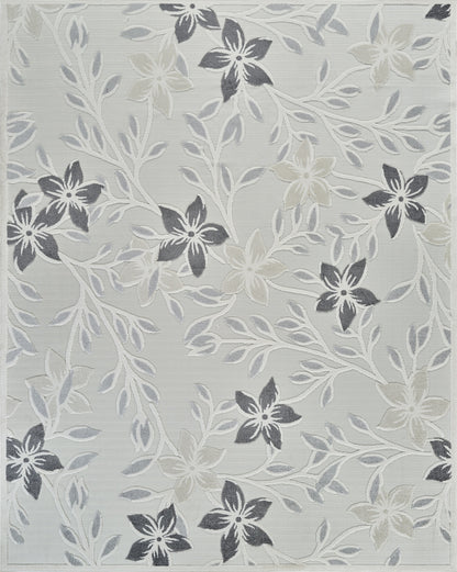 Alfombra Vintage Floral Crema