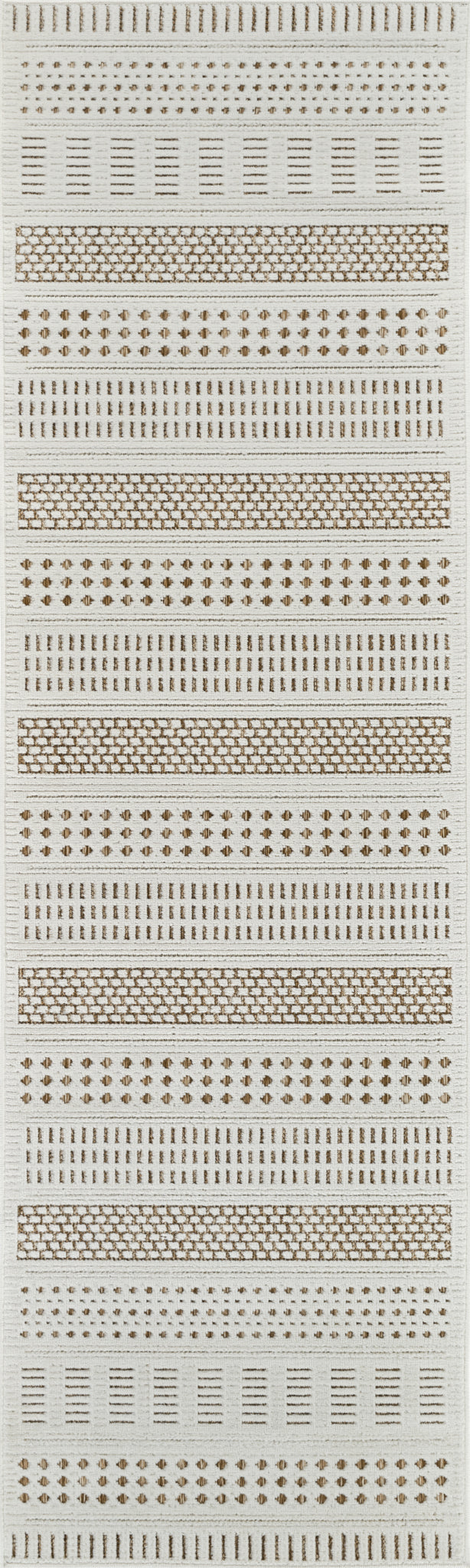 Azura Geometric Contemporary Beige and Brown Indoor Rug