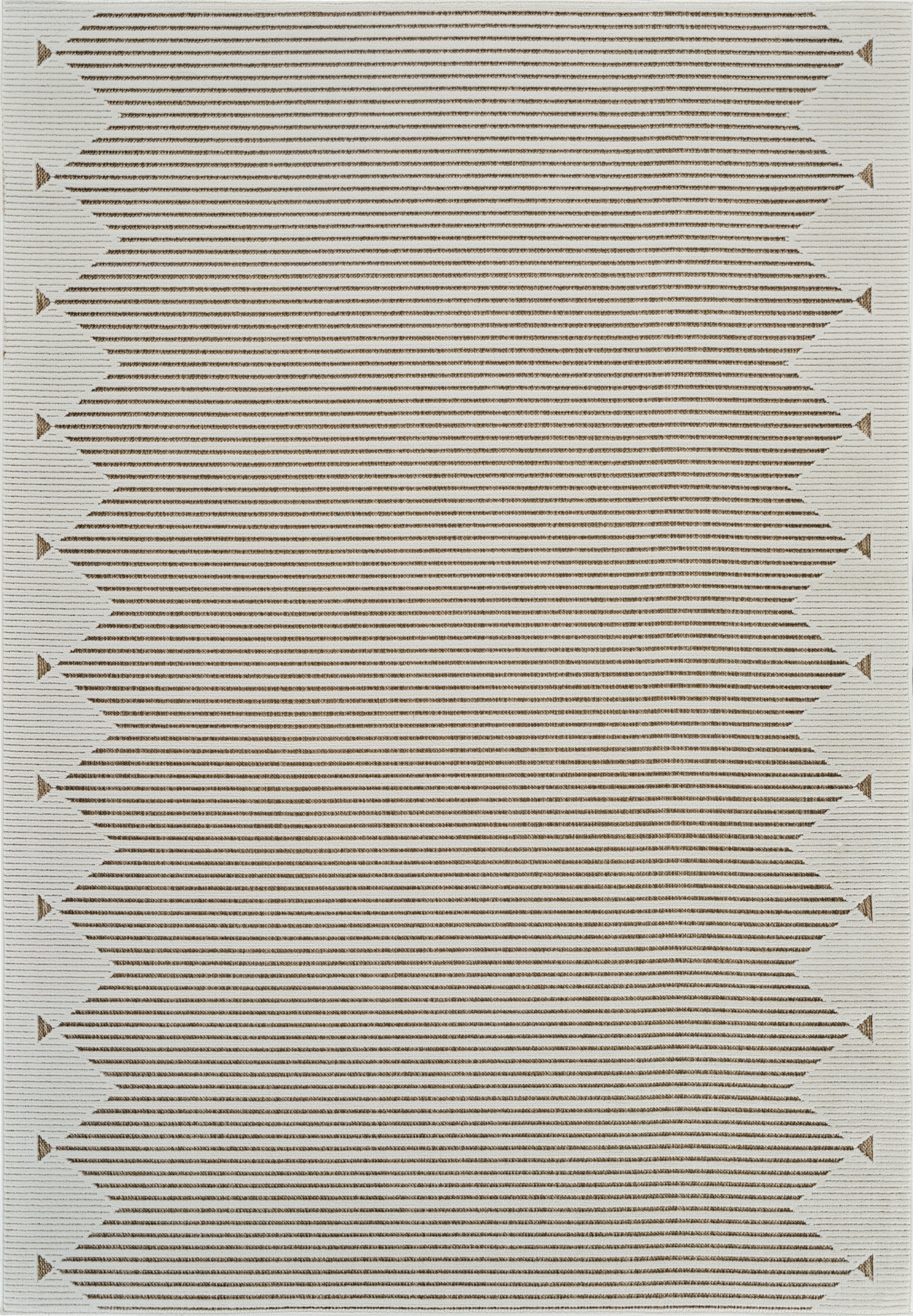 Zuri Striped Contemporary Beige and Brown Indoor Rug