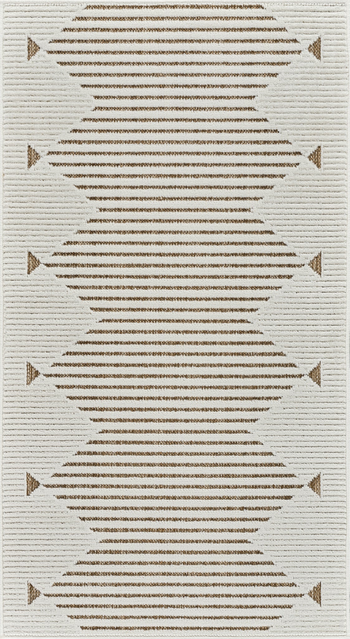 Zuri Striped Contemporary Beige and Brown Indoor Rug