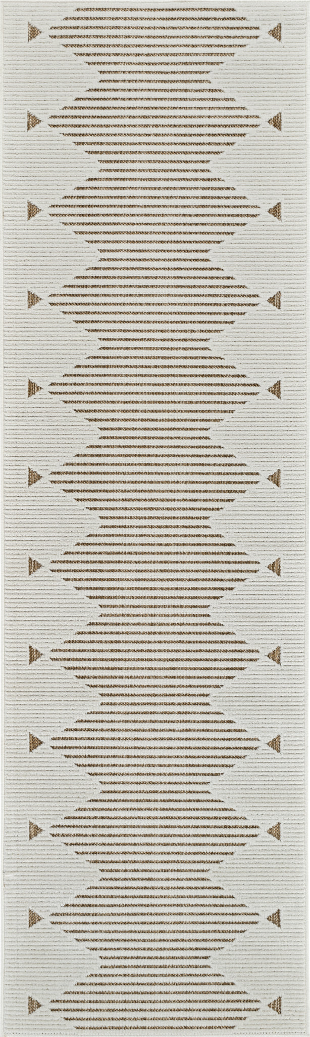 Zuri Striped Contemporary Beige and Brown Indoor Rug