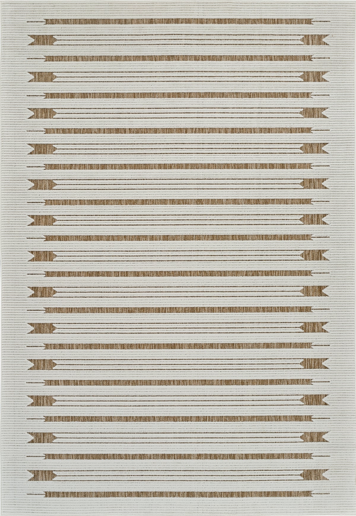 Tapis Zarif géométrique contemporain beige et marron