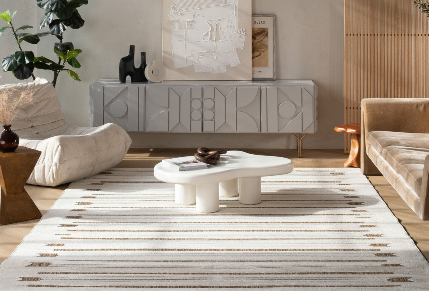 Maise Abstract Modern Beige Rug