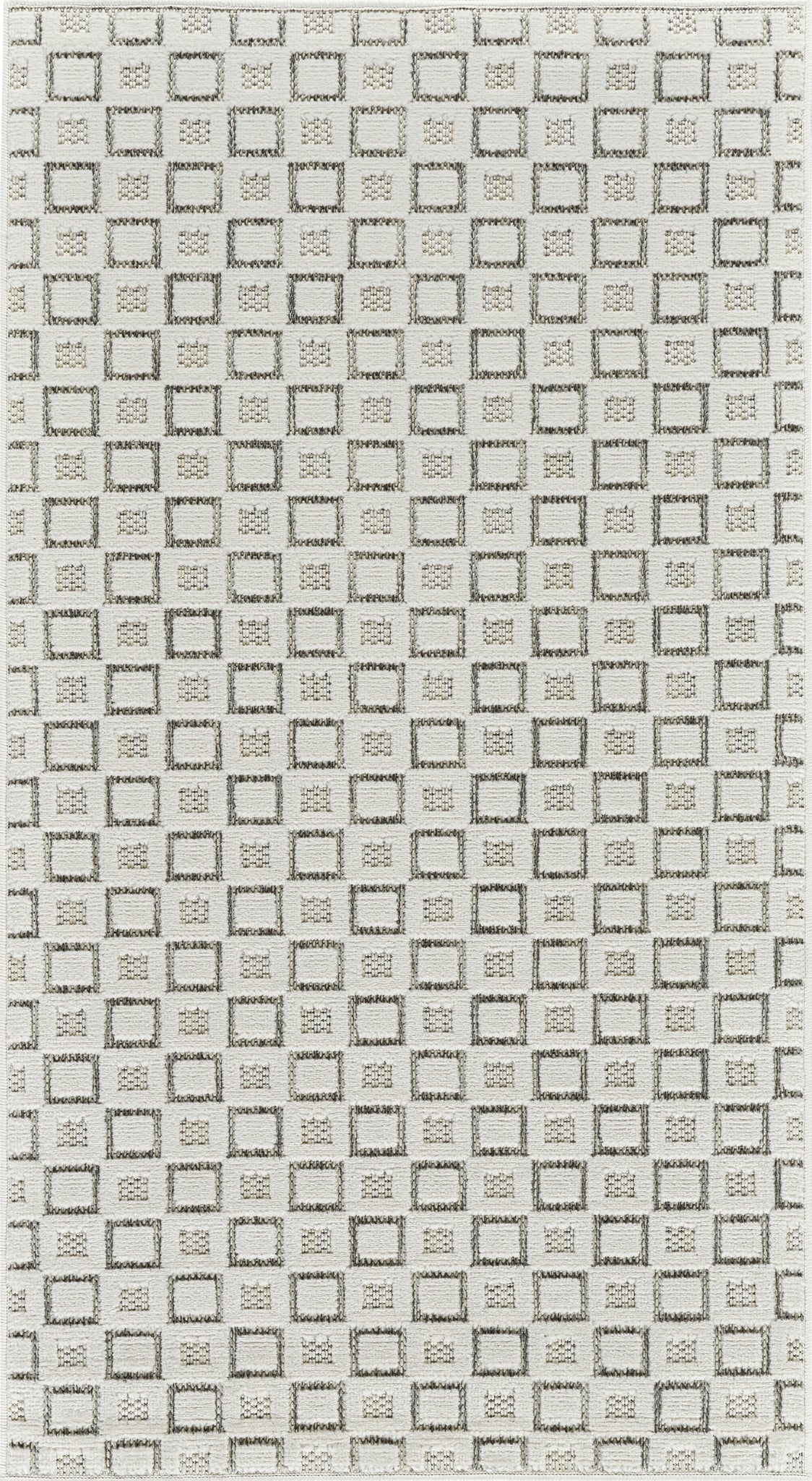 Miraq Geometric Contemporary Cream and Beige Indoor Rug