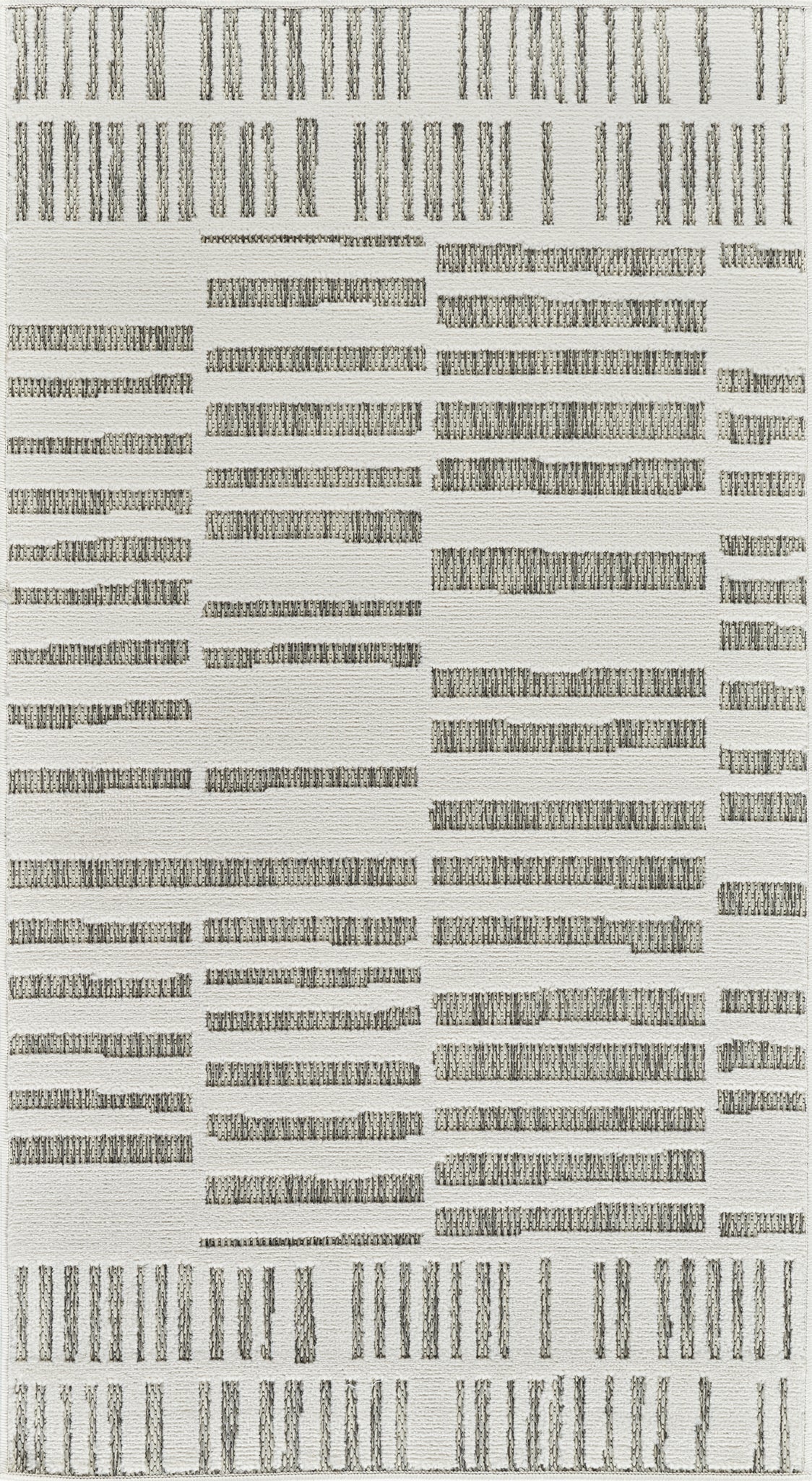 Linea Striped Contemporary Cream and Beige Indoor Rug