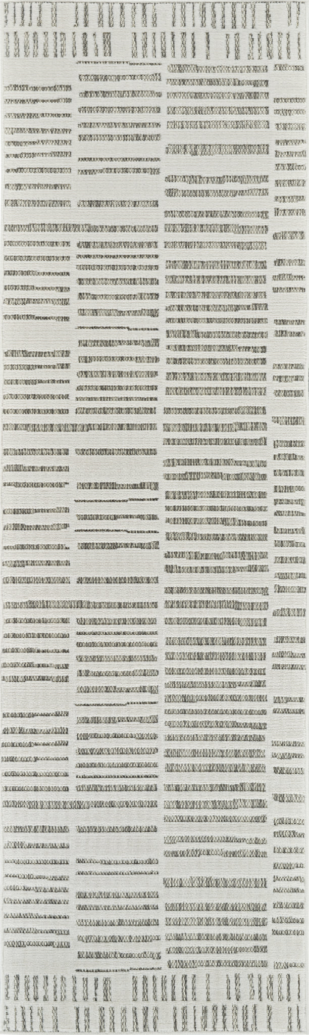 Linea Striped Contemporary Cream and Beige Indoor Rug