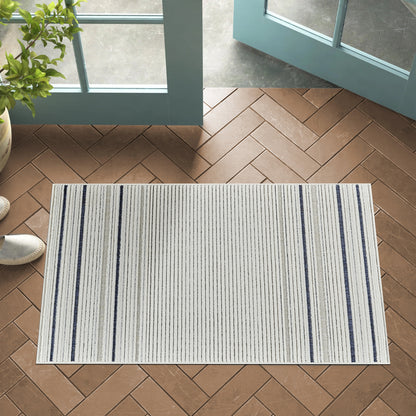 Alfombra abstracta moderna color crema Maise