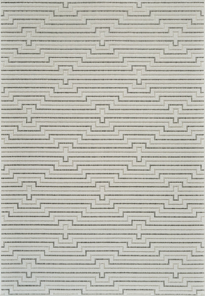 Sajari Geometric Contemporary Cream and Beige Indoor Rug