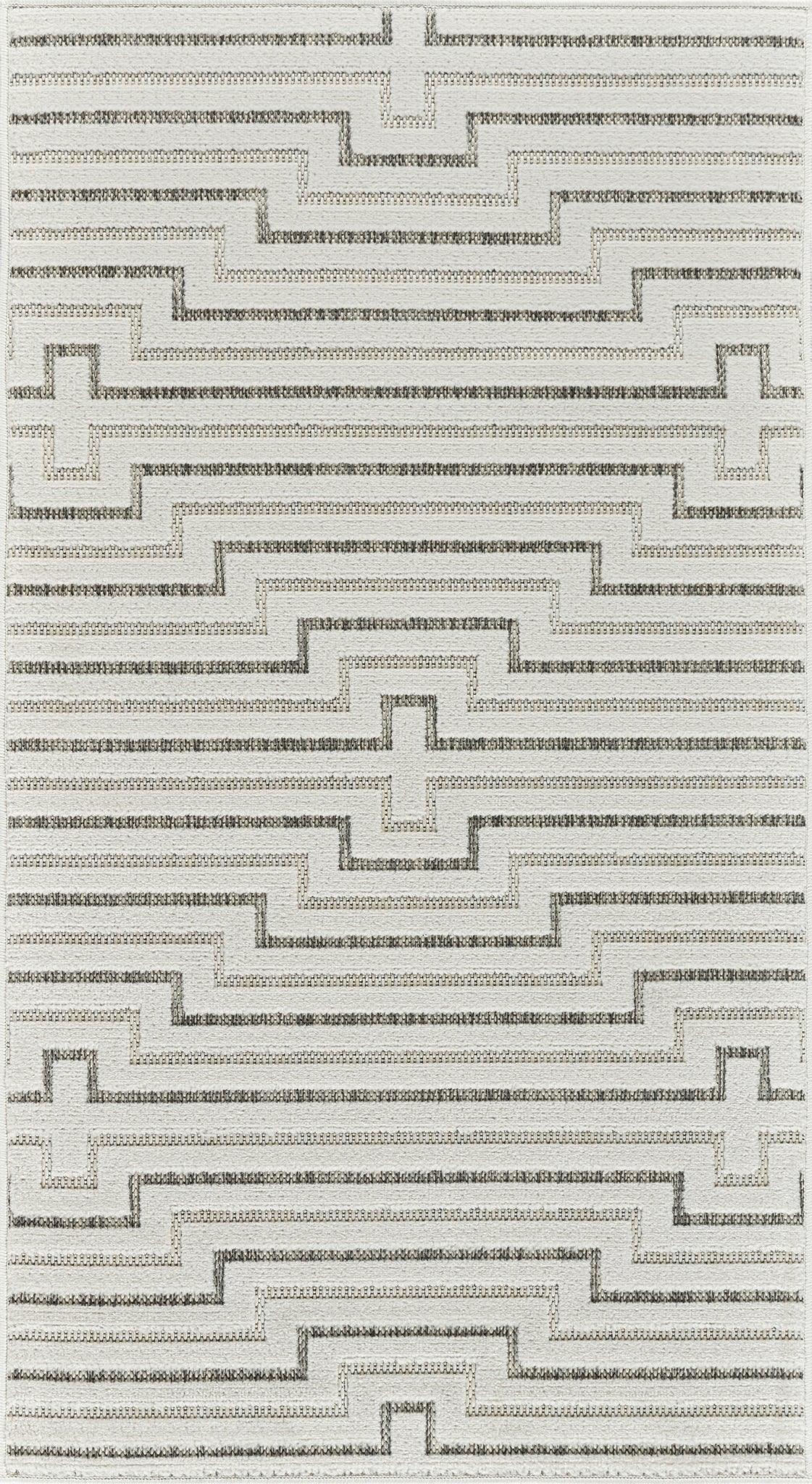 Sajari Geometric Contemporary Cream and Beige Indoor Rug