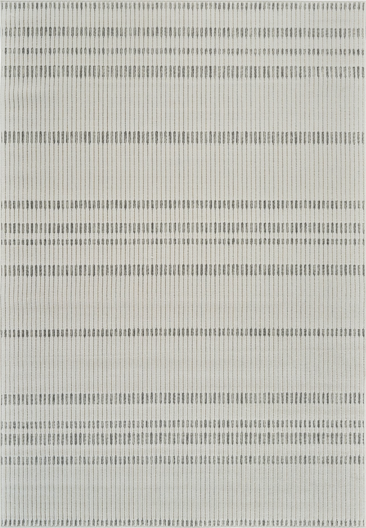 Alfombra de interior contemporánea a rayas, crema y beige Sabi
