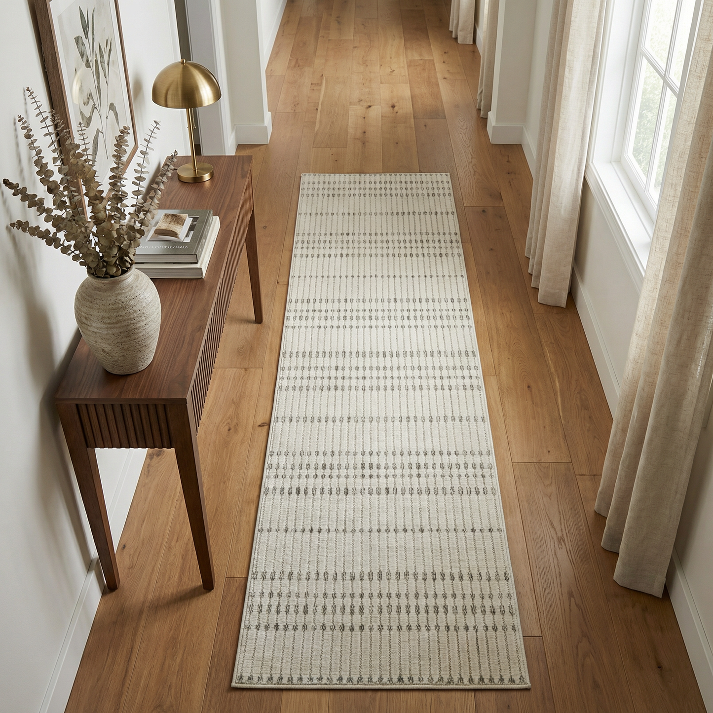 Alfombra abstracta moderna color crema Maise