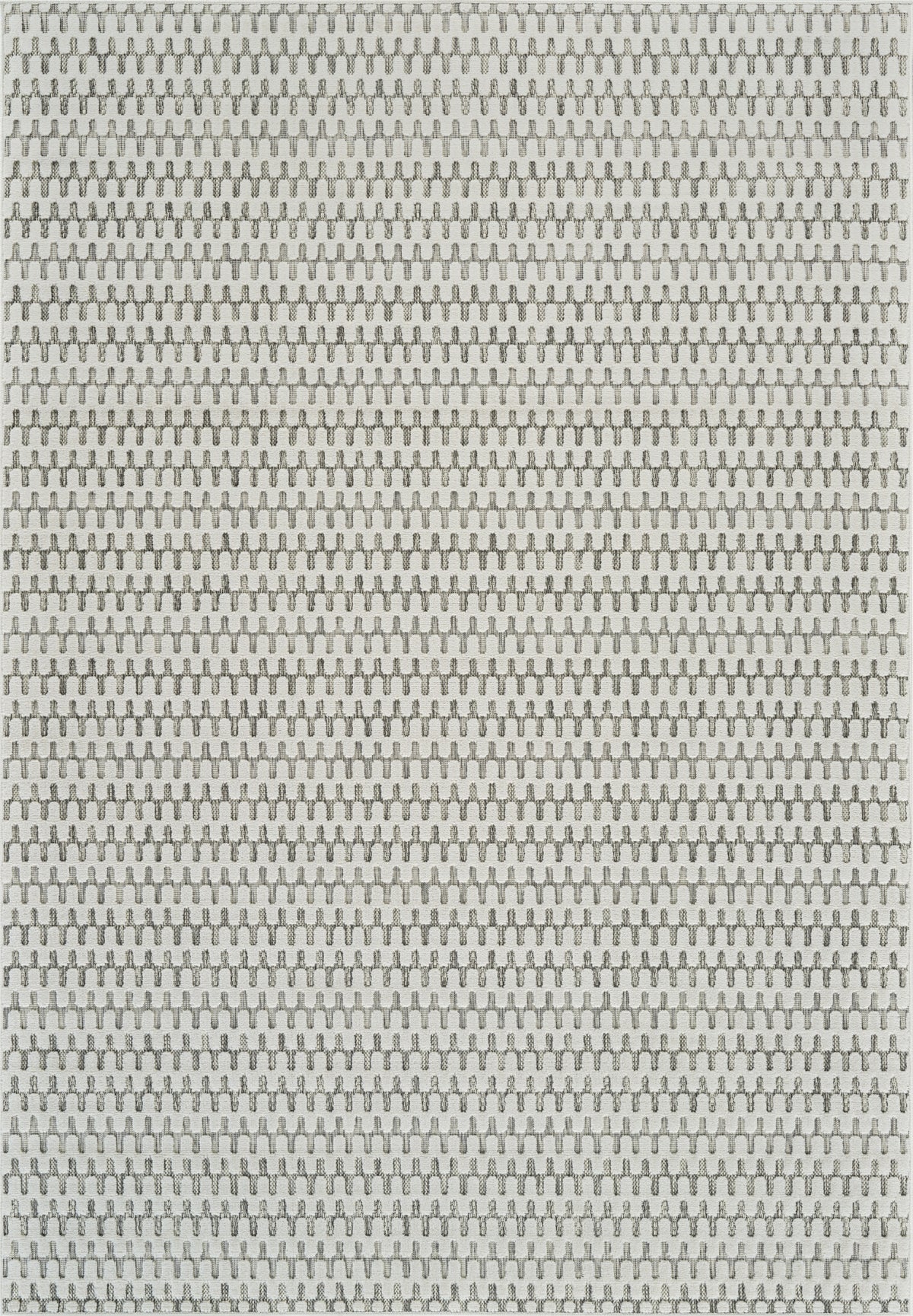 Alfombra de interior Safi geométrica contemporánea en crema y beige