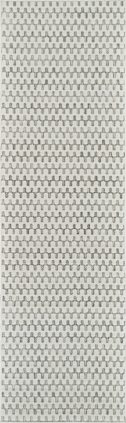 Safi Geometric Contemporary Cream and Beige Indoor Rug