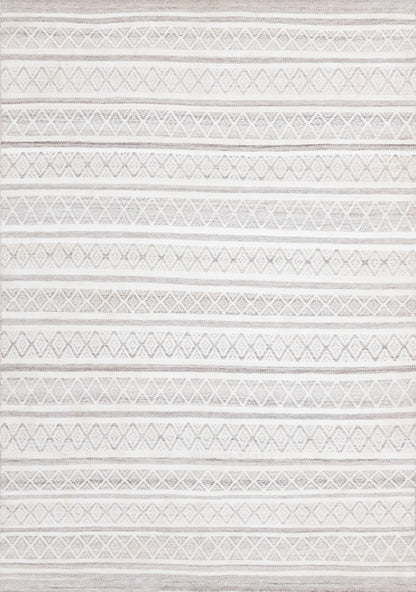 Contemporary Geometric Cream Area Rug