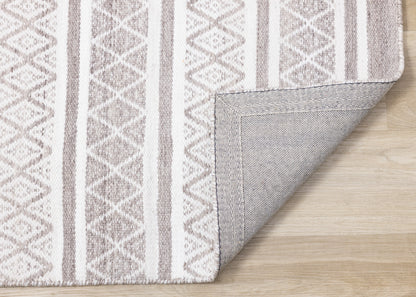 Contemporary Geometric Cream Area Rug