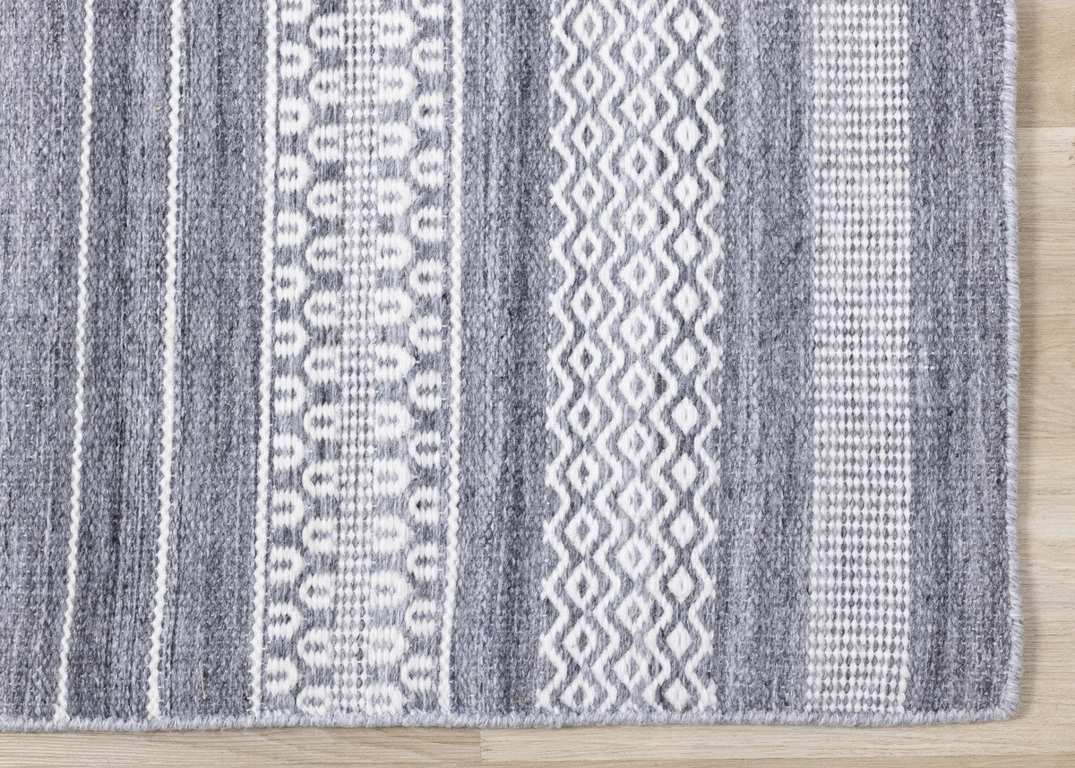 Contemporary Stripes Grey Area Rug