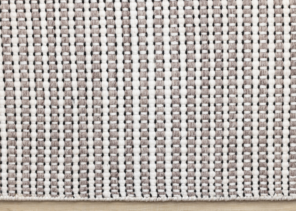 Contemporary Stripes White Area Rug