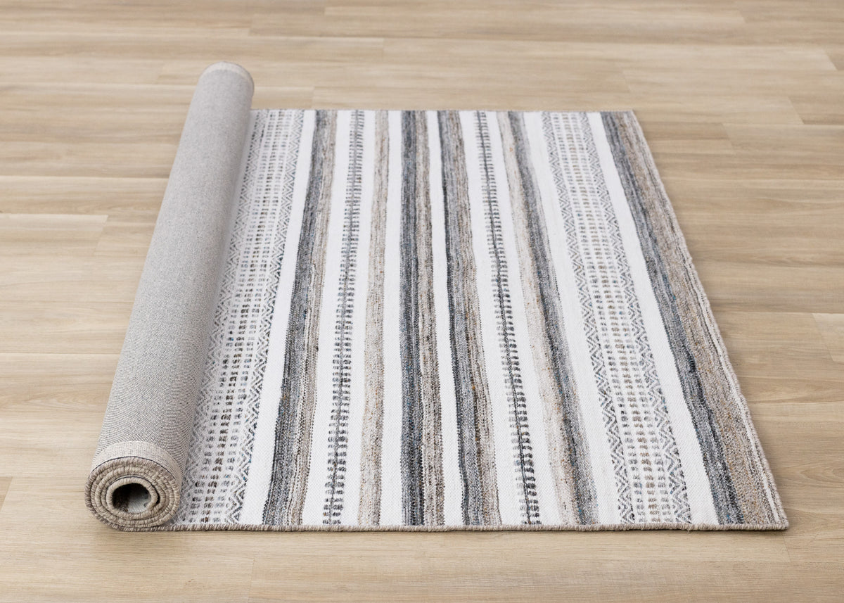 Tribal Southwestern White Area Rug