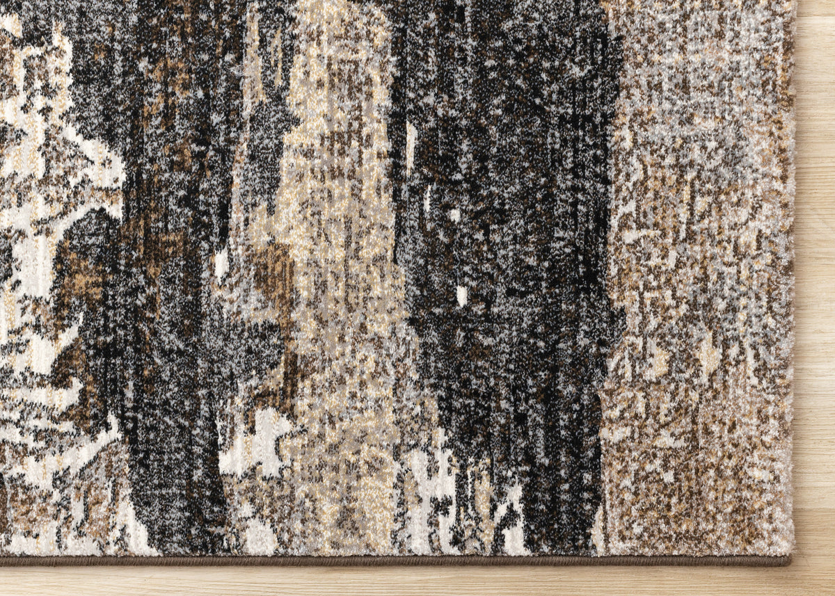Contemporary Distressed Organic Grey Area Rug