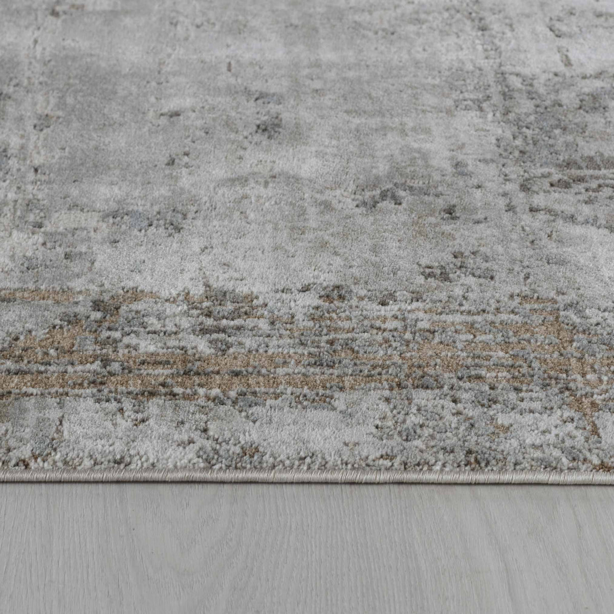 Tapis Verona abstrait vieilli contemporain beige et marron
