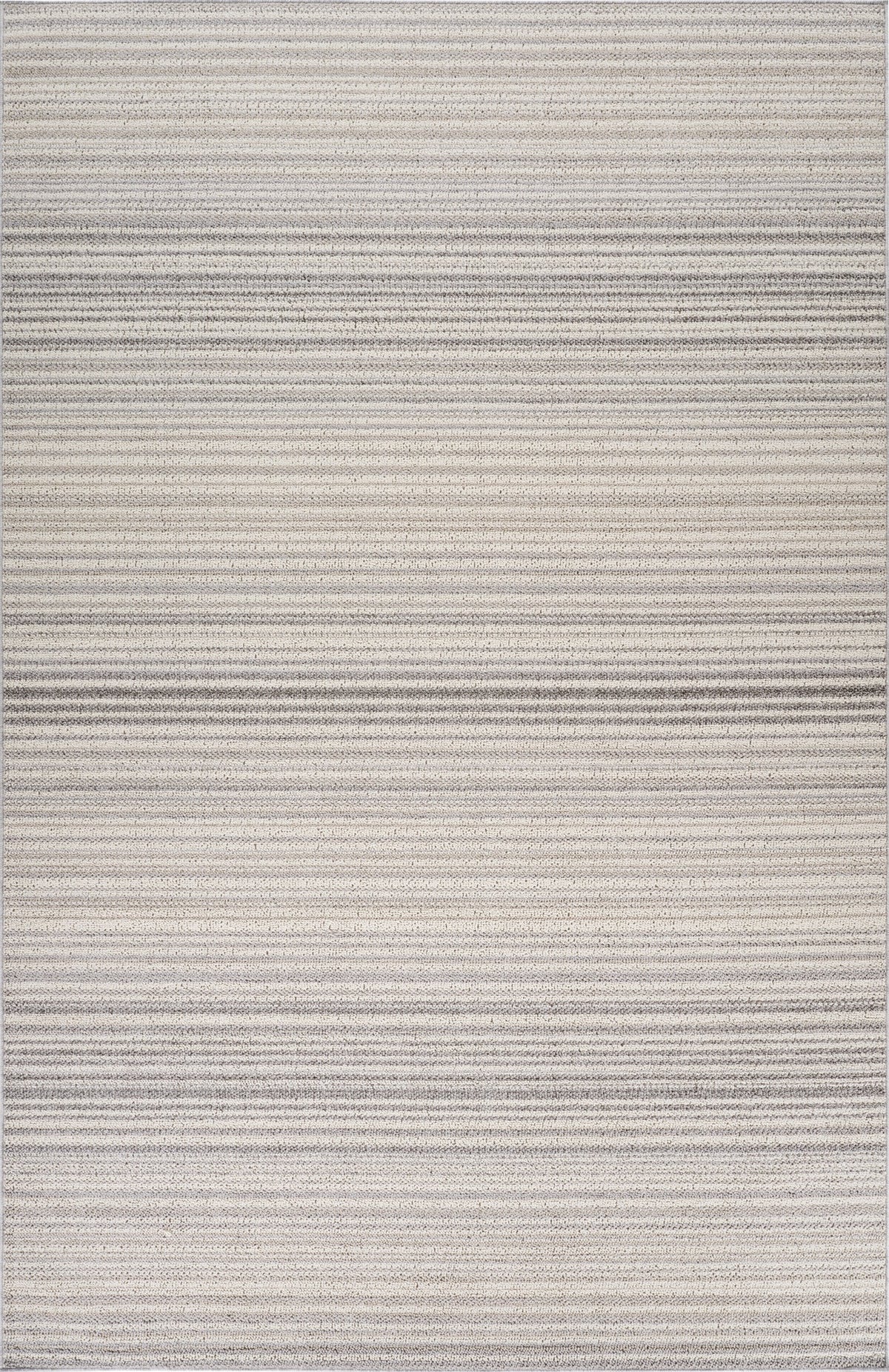 Tapis Sena rayé contemporain gris et beige