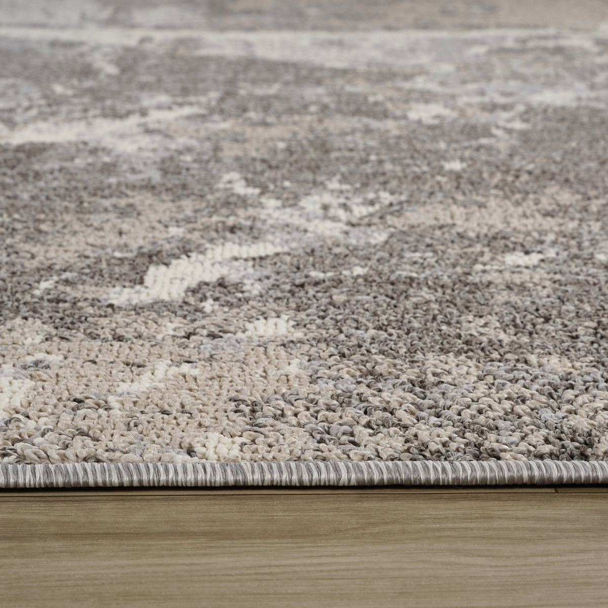 Marwa Marble Contemporary Grey and Beige Indoor Rug