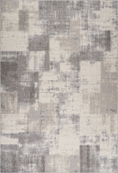 Avenir Abstract Contemporary Grey and Beige Indoor Rug