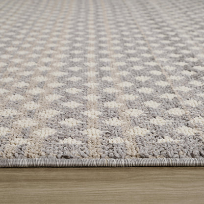 Tapis gris géométrique marocain Jules