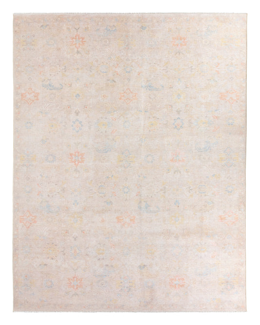 Aaina Floral Traditional White and Multicolor Area Rug
