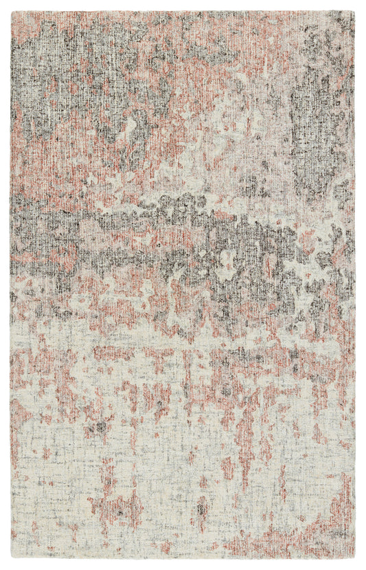 Absolon Abstract Red and Gray Area Rug