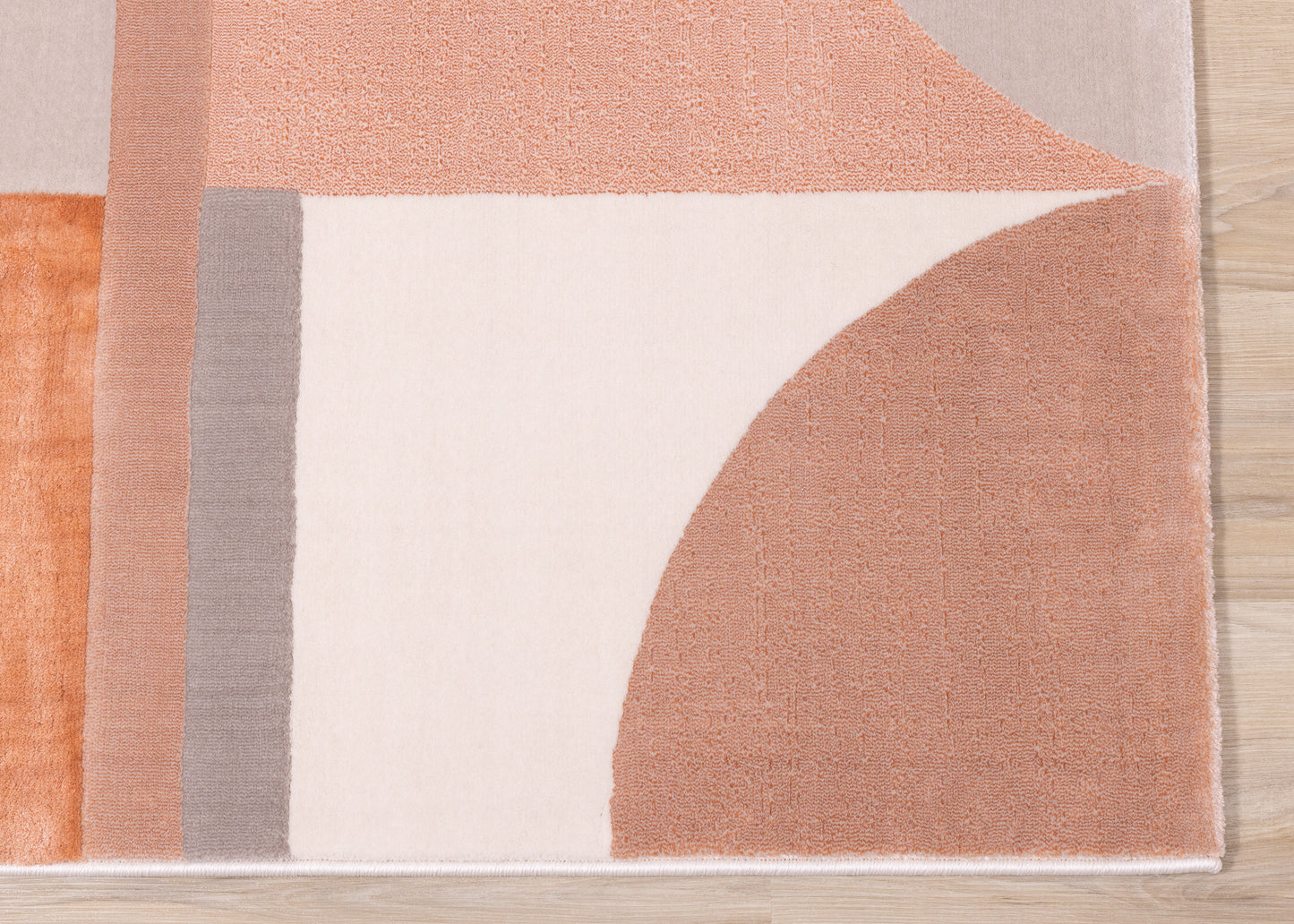Modern Geometric Pink Area Rug