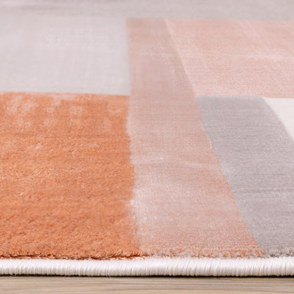 Modern Geometric Pink Area Rug