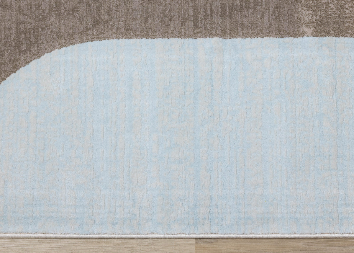 Contemporary Geometric Blue Area Rug
