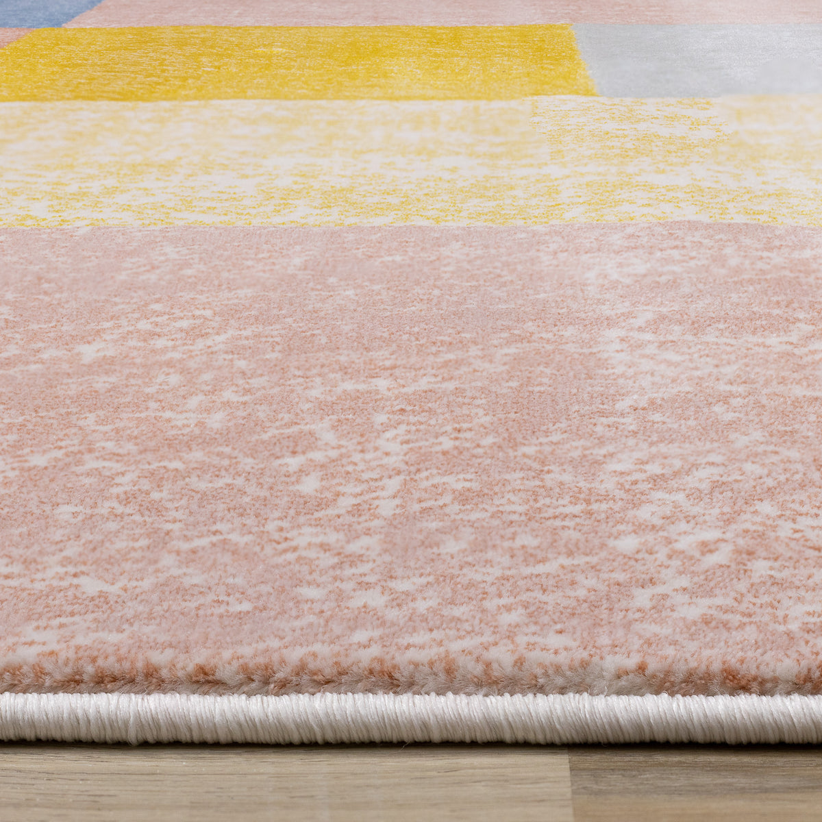Contemporary Geometric Yellow Area Rug
