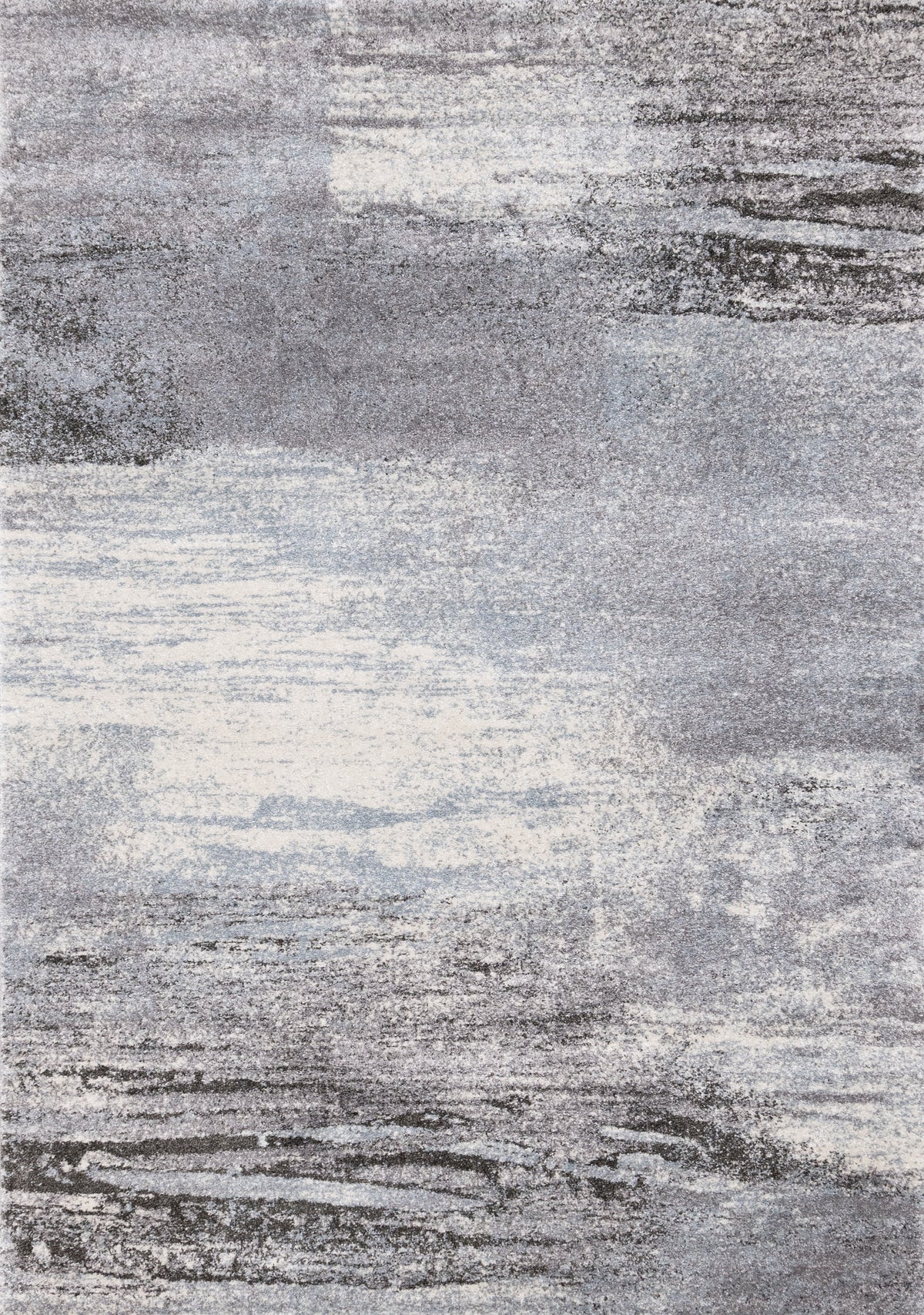 Tapis contemporain vieilli bleu
