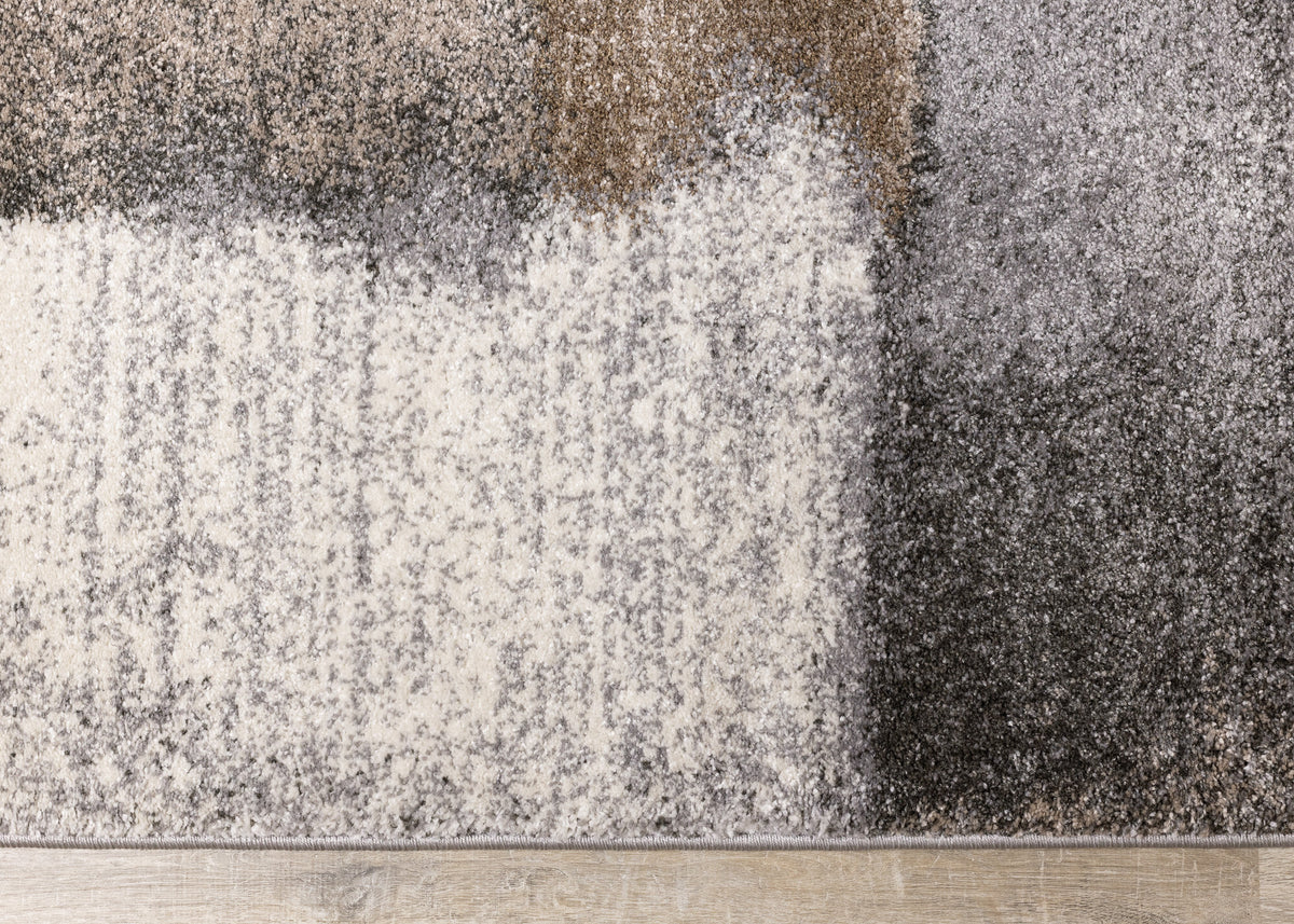 Contemporary Geometric Blue Area Rug
